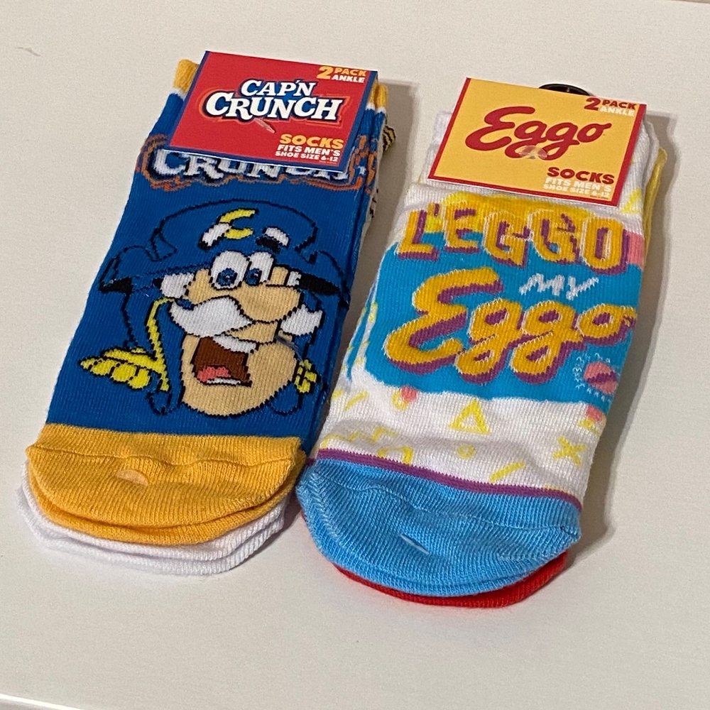 Breakfast Themed Men’s Socks Size 6-12